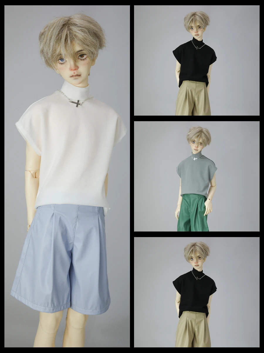 Doll Accessories ID75 1/4 1/3 70cm SD13 SD17  Boys male  MSD BJD Doll  tops clothing Short sleeve Clothes Bears47