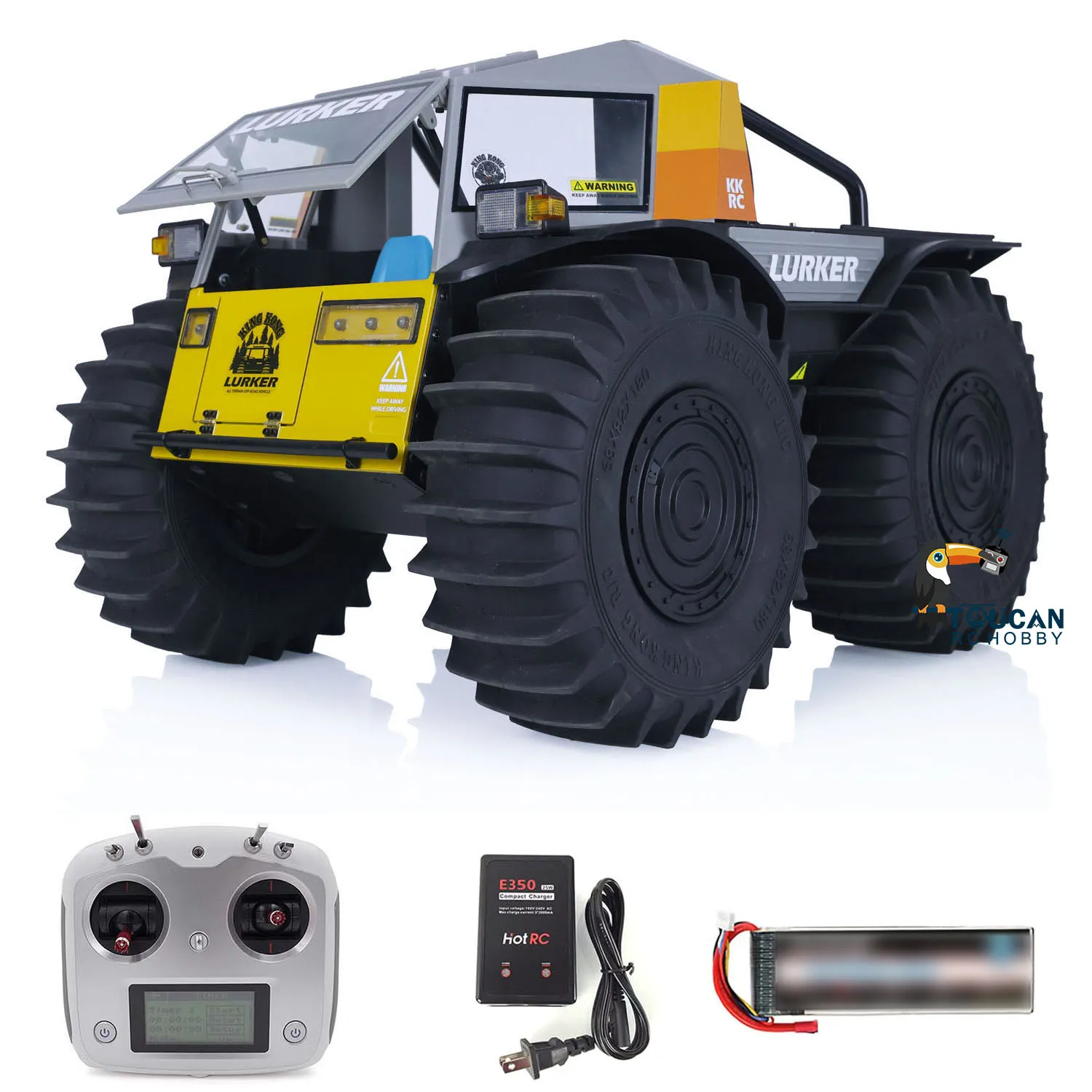 1/10 RC Off-road Vehicle All-terrain Crawler Cars D-E077 Amphibious Remote Control Climbing Car Toucan Model for Adults