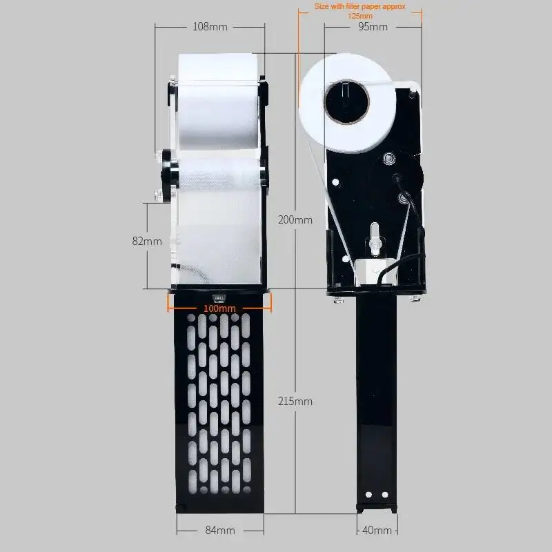 VASTOCEAN Mini Version Aquarium Filter Cloth Paper Roller Automatic Wet & Dry Separation Filter Box