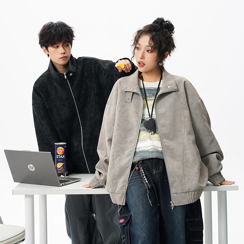 釣りジャケット 春秋新作 レザージャケット アウトドア メンズ おしゃれコート スタンドカラー ジップアップ レザージャケット