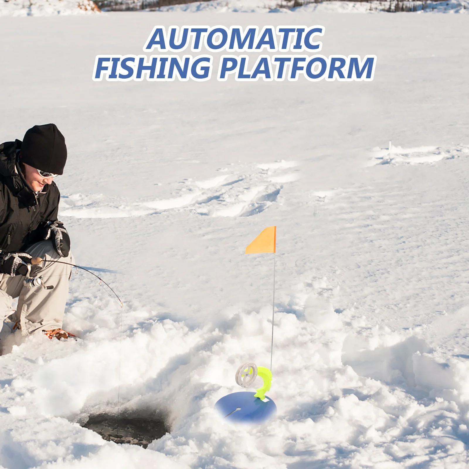 

2Pcs Winter Ice Fishing Portable ABS Fishing Flag Durable Stable Tip-Up Accessory Flag Tip-Up Anglers