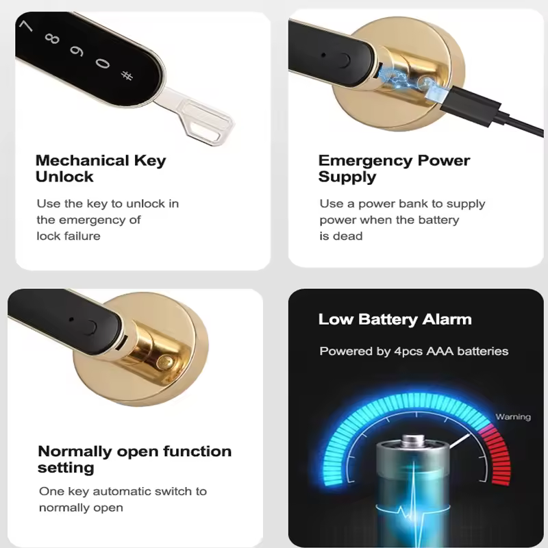 Serrure H6S avec code PIN et carte RFID