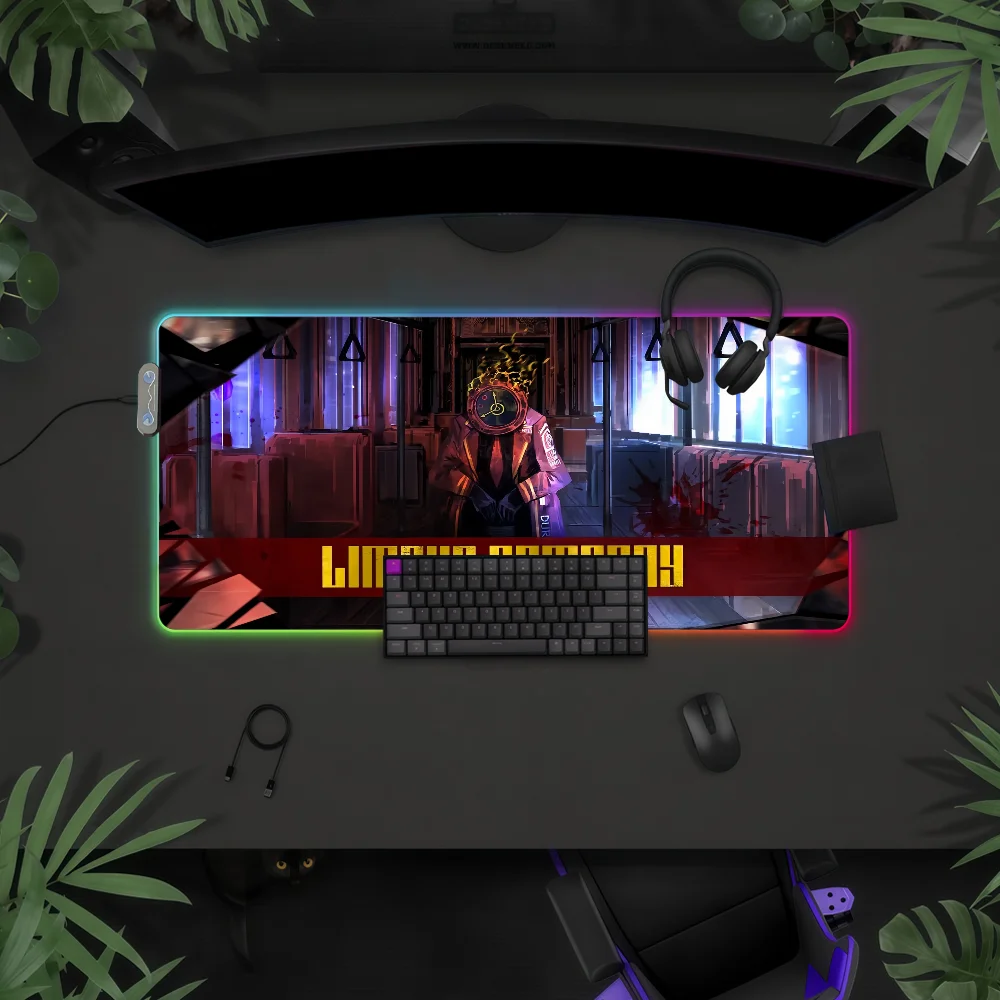 Game L-Limbus C-Company Mouse Pad RGB LED Light Colorful Game Keyboard Non-slip Cover Desk-mat Surface Waterproof