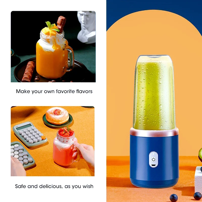 Portable Juicer turns fruits and vegetables into delicious juices A compact juicer designed for easy use and portable travel