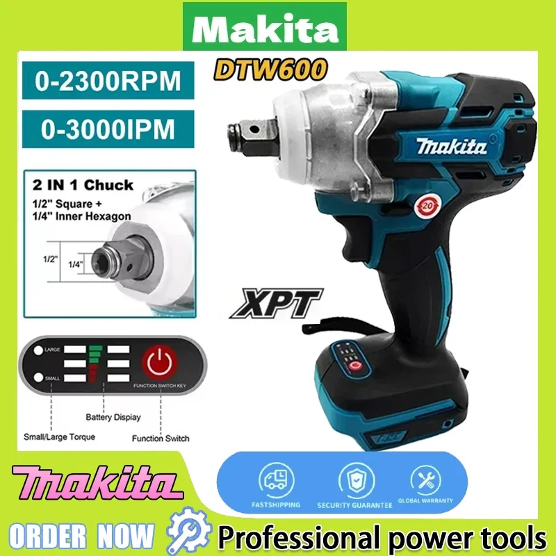 

Бесщеточный электрический шуруповерт Makita DTW600, аккумуляторная дрель-шуруповерт, совместимая с аккумулятором Makita 18В