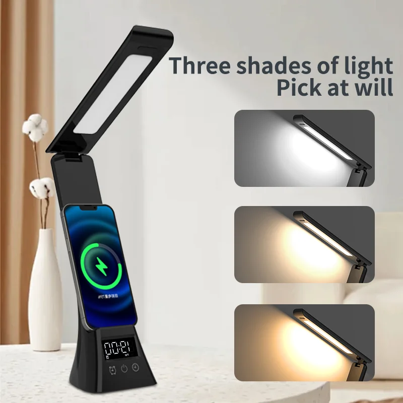 Multifunctional Creative Folding Wireless Led Lamp Charging Smartphone Students Special Eye-care Desk Lamps Table Lamp