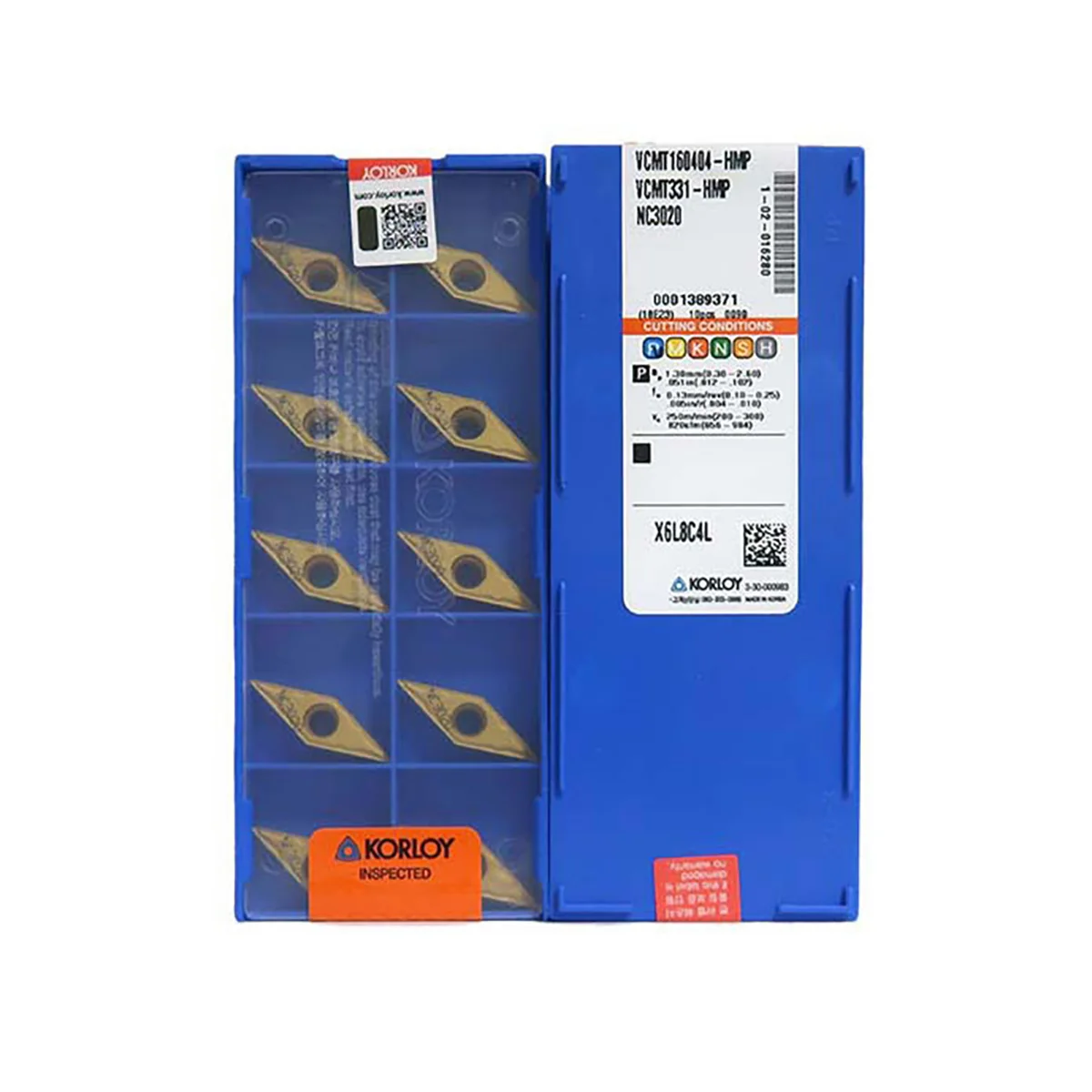 

100% оригинальная Поворотная вставка Korloy VCMT VCMT160404 VCMT160408 -HM PC9030 NC3020