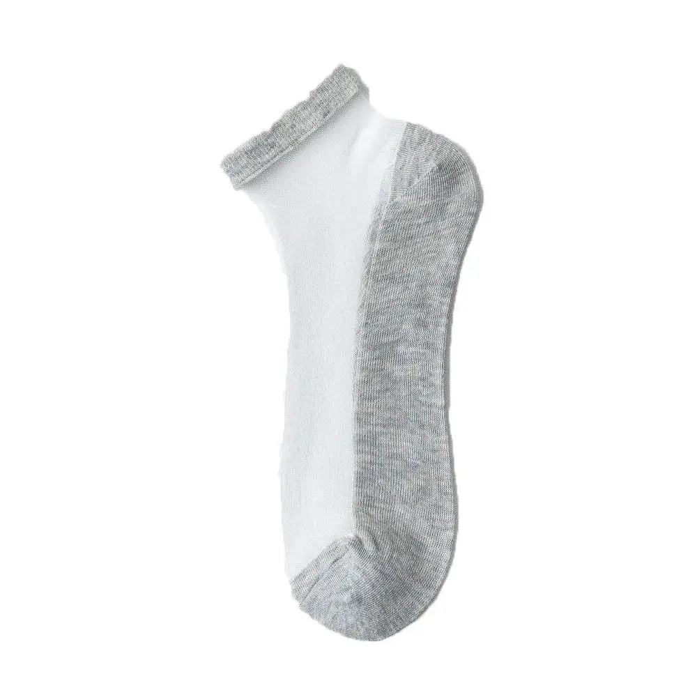 Solid Color For Husbands Street Slippers Socks Invisible Ankle Socks Middle Tube Socks Men Socks Silk Socks Male Hosiery