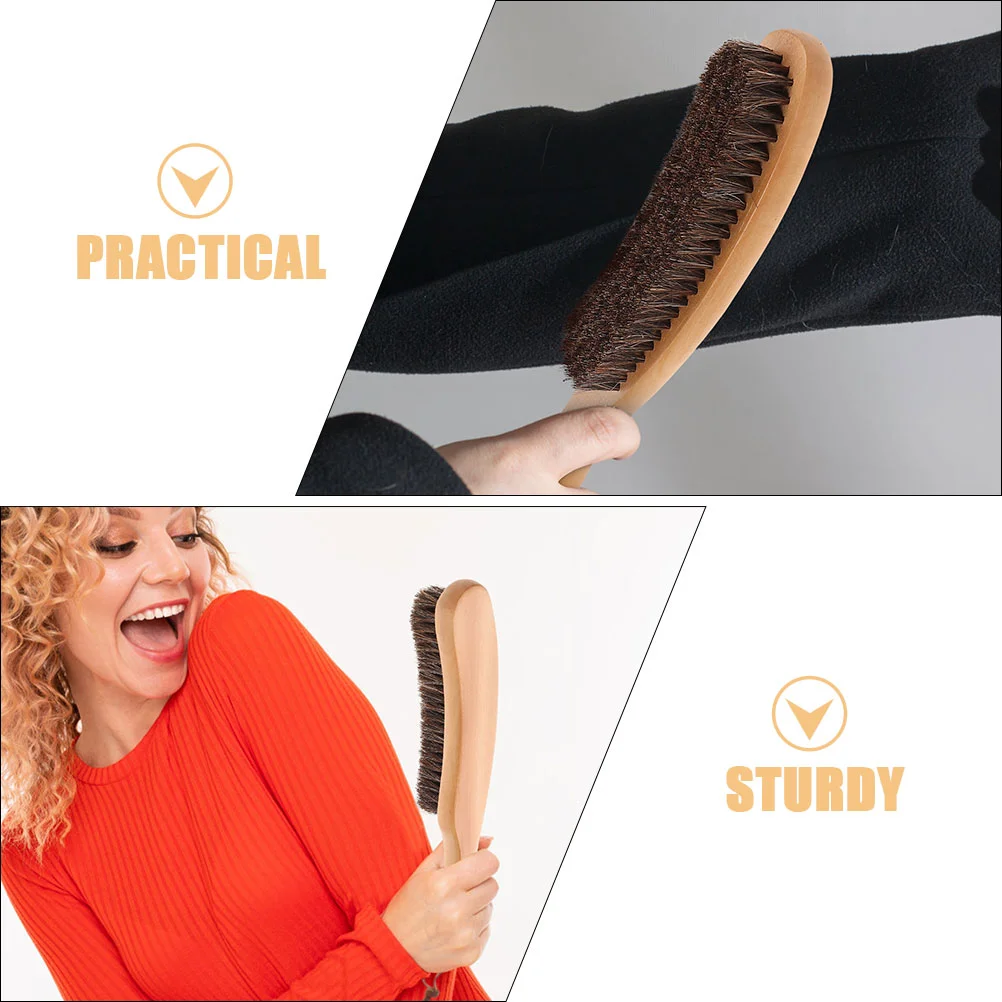 2 Pcs Dusting Horsehair Brush Sweater Felt Hat Sand Cleaning Scrub Portable Kitchen Dirt Wooden Soft Clothes Small