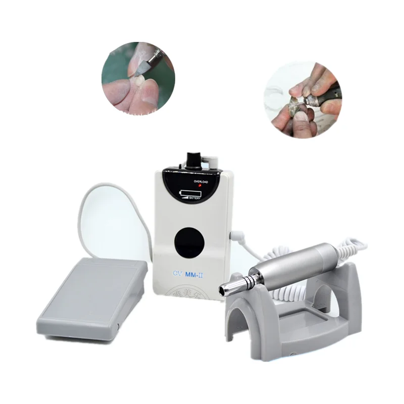 Mini Dental Lab Equipment Brushless Micromotor CV MM-II 50,000rpm Pedal Control Rechargeable Teeth Grinding Machine