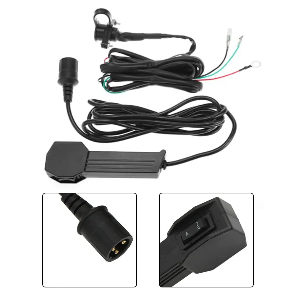 UTV 12V Winch Wired Remote Control Kit with 16ft Cable Compatible with 6000 lb Winches Designed for Reliable Winch Operation