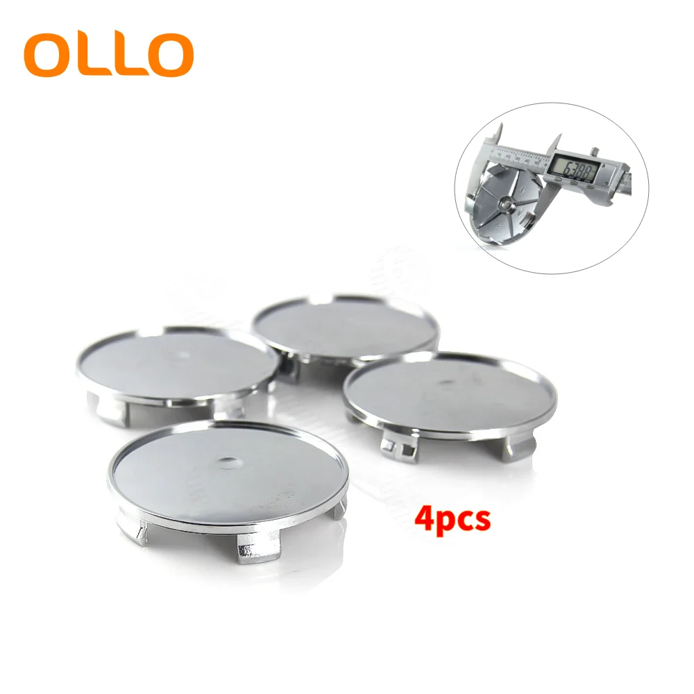 

4PCS 58/68MM No Logo Wheel Center Hub Caps SILVER Wheel Hub Cover Stylish Hard Wearing Replacement Dust Cover Car Accessories