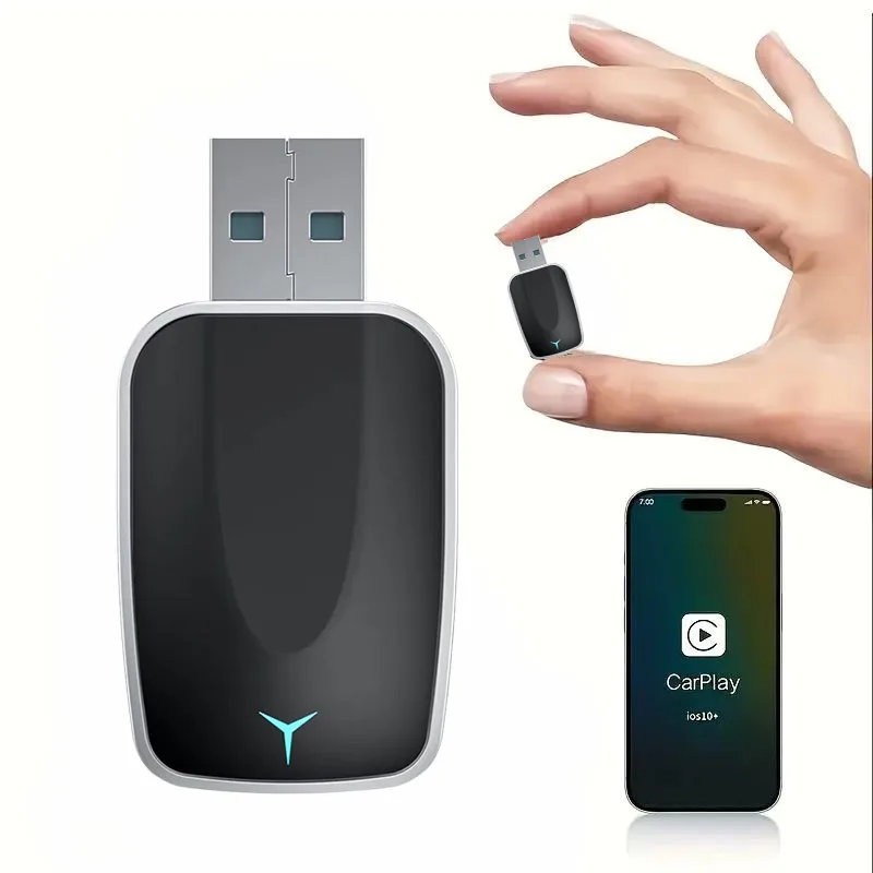 2026 NEW 2 In 1 Wireless Carplay AI Box Android Auto Plug And Play Applicable To Convert Original Car Wired Carplay To Wireless