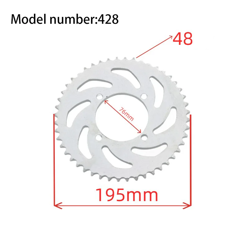 Motorcycle 420/428 37 41 48Tooth 152mm-197mm High Quality Motorcycle sprocket For ATV Quad Pit Dirt Bike Motorcycle