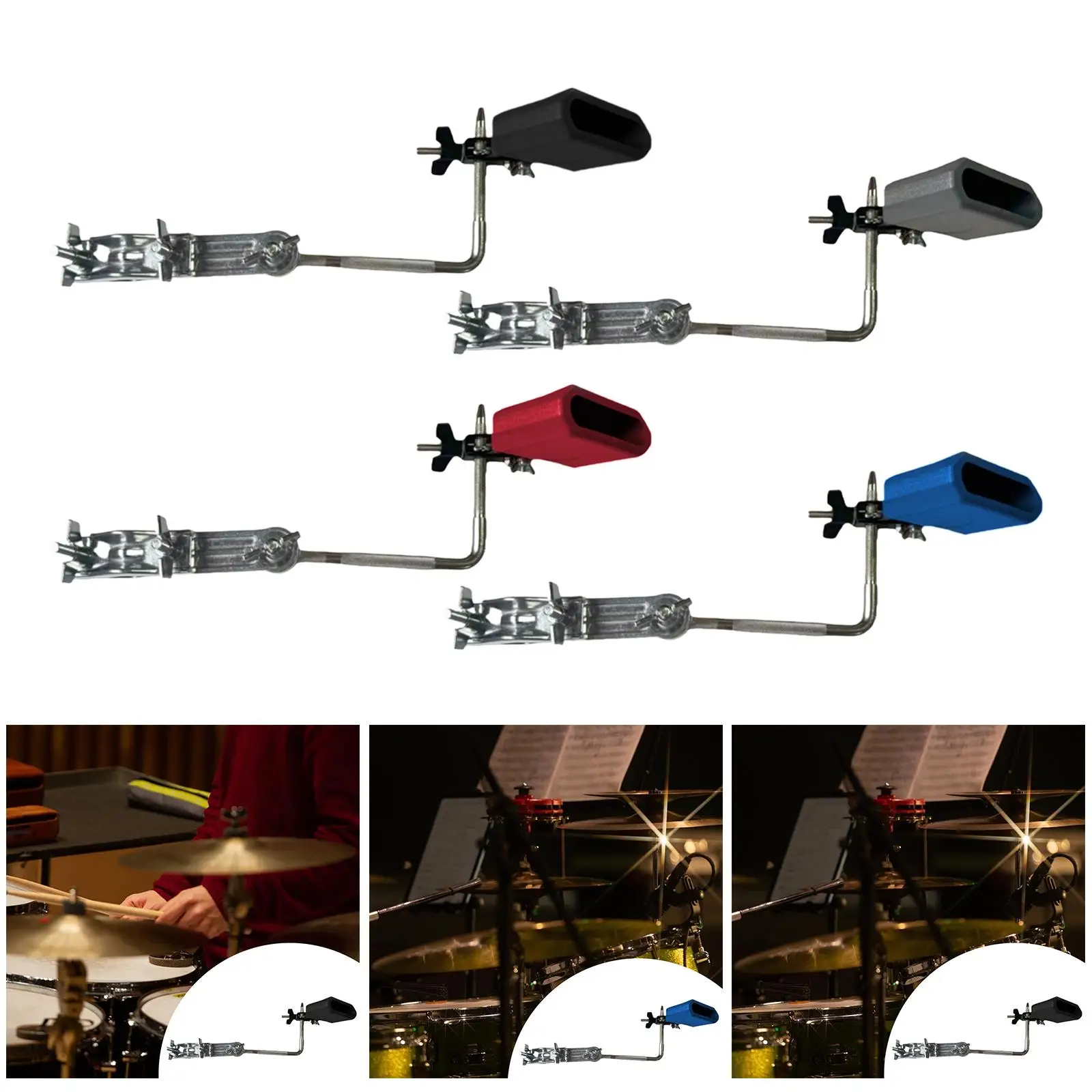 Professional Drum Cowbell Clamp Holder Zinc Alloy Expansion Bracket for Bass Drum Case Secure And Stable Support
