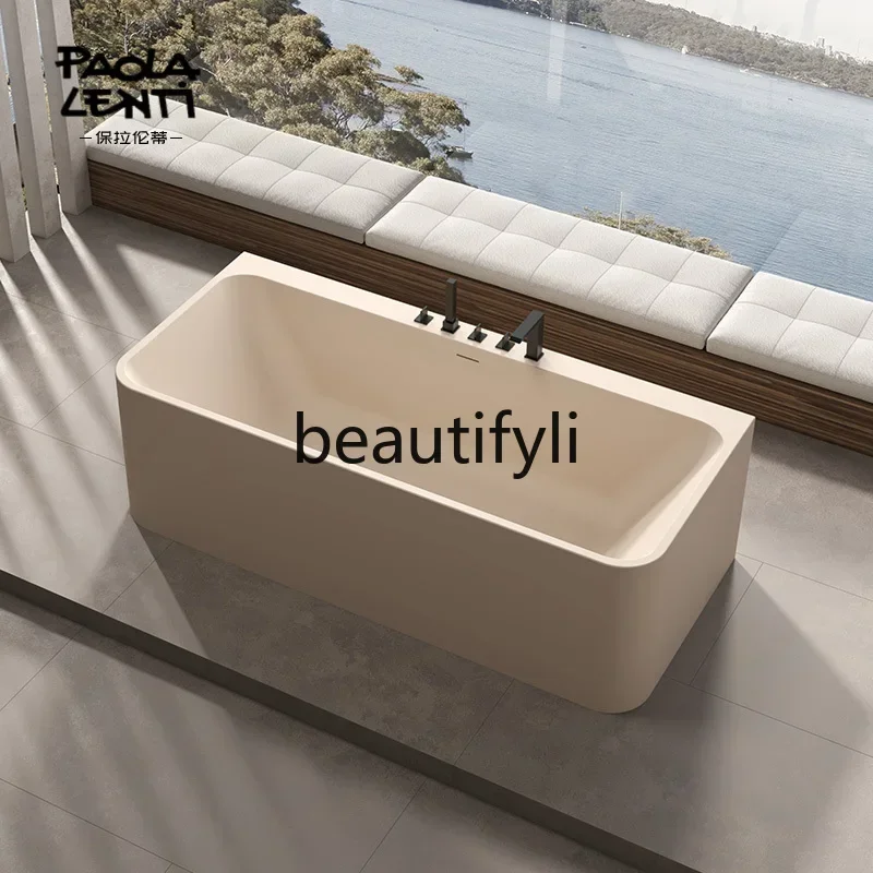 

ss 25Hotel B & B Home Double Bathtub Matte Rectangle Integrated Qimei Stone Bathtub