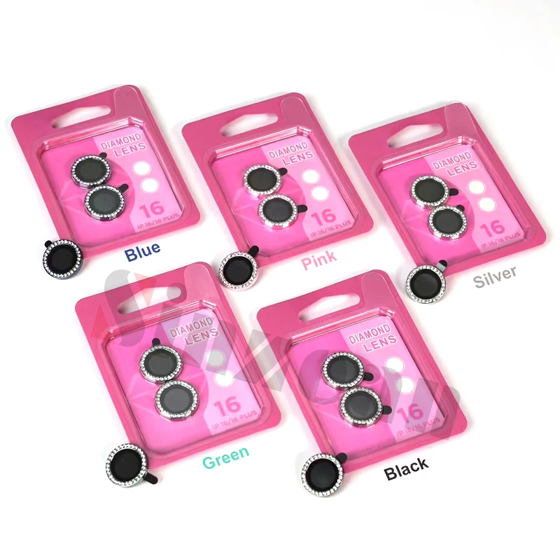 10PCS For IPHONE 14 plus 14 promax 3D Alloy Diamond Camera lens Tempered Glass Screen Protector