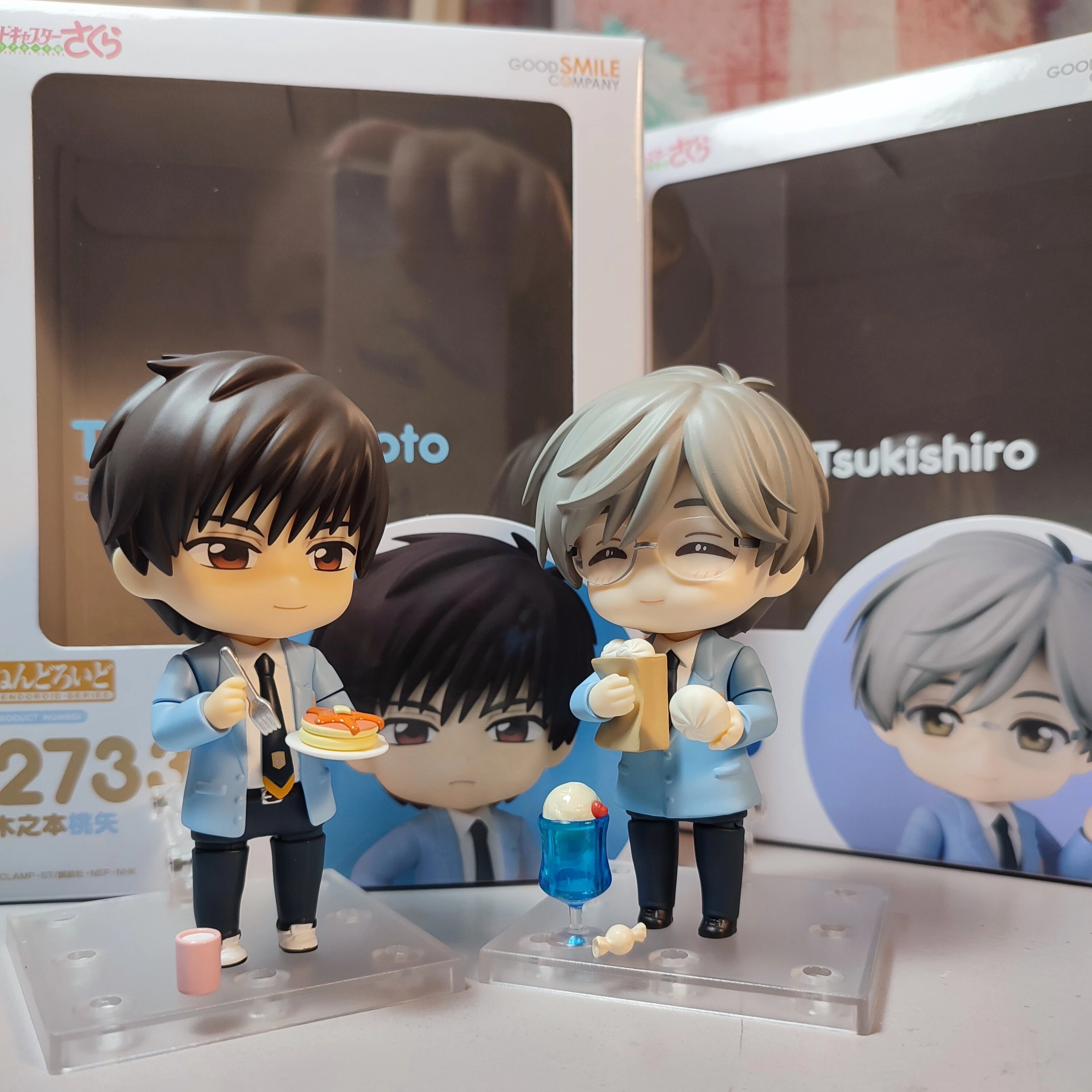 Anime Cardcaptor Sakura Kinomoto Touya Yukito Tsukishiro Q-Version Actionfigur Sammlerstück Desktop-Dekoration Puppe Trendige Spielzeuge