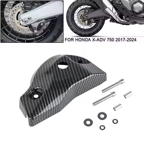 Motorcycle Carbon Fiber Color Rear Caliper Deck Cover For Honda XADV 750 X-ADV750 2017-2024 2025 Brake Pump Protect Decor Guard