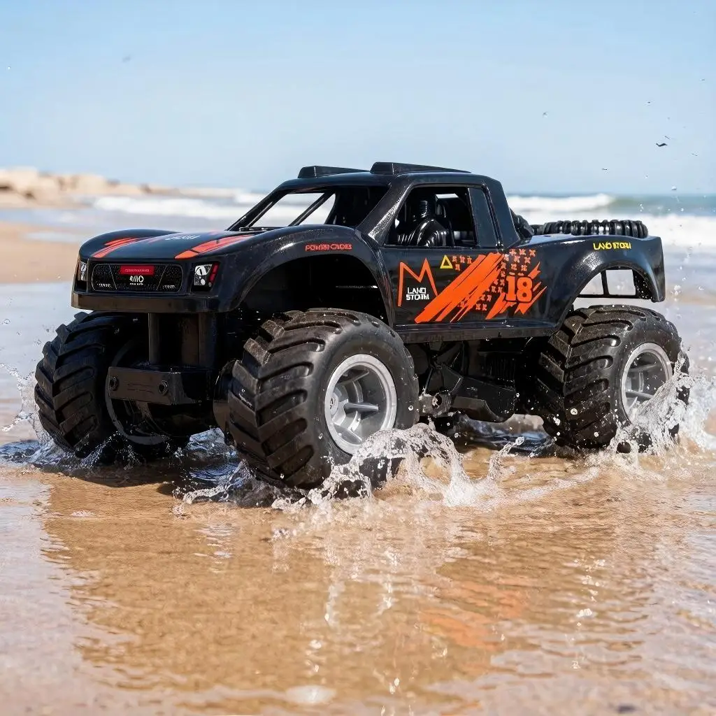 

Водонепроницаемый радиоуправляемый внедорожник-амфибия 2.4G 4WD JJRC Q156 для детей, игрушка-монстр-трак на пульте управления, подарок