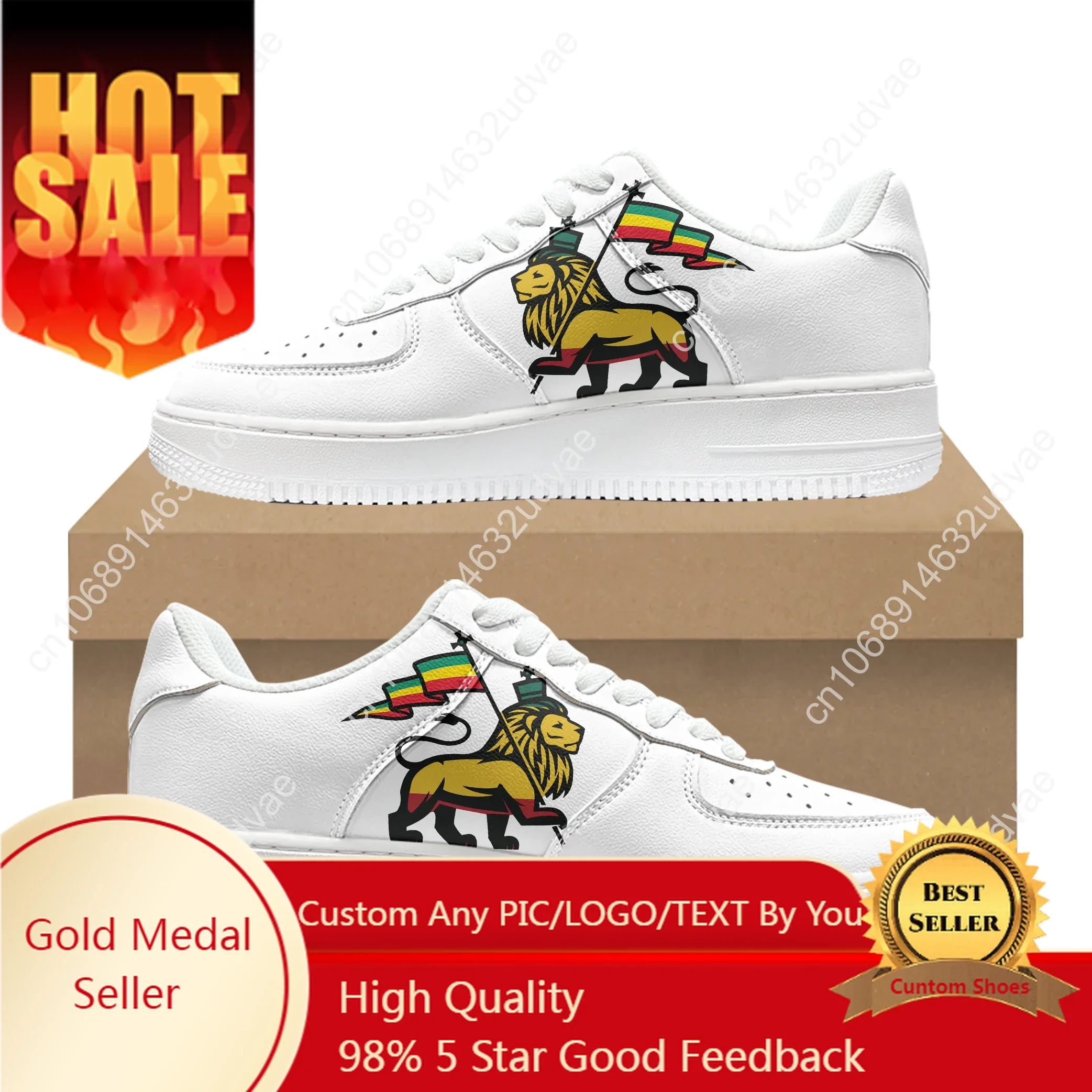 

Reggae Rastafarian Rasta Rastafari Lion Of Judah AF Basketball Mens Womens Sports Running Flats Force Sneakers Mesh Custom Shoe