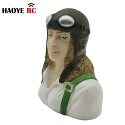 Haoye 1 Pc 1/6 figure di piloti femminili in scala con occhiali modello giocattolo per accessori per aerei RC colore Hobby bianco