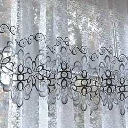 Moderne Floral Sheer Vorhänge Für Wohnzimmer Schlafzimmer Gedruckt Tüll Voile Vorhang Für Küche Fenster Behandlung Vorhänge Jalousien Tür