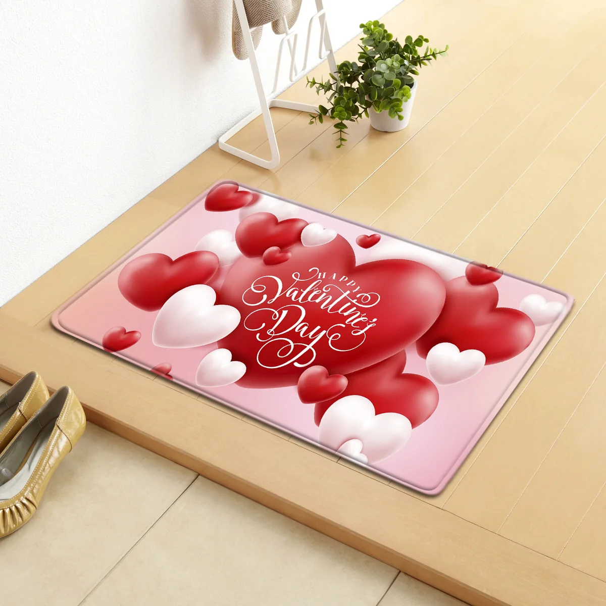 Romantic Love Couple Door Mat Bathroom Floor Mat Kitchen Living Room Carpet Welcome Mats for Front Door Front Porch Decoration