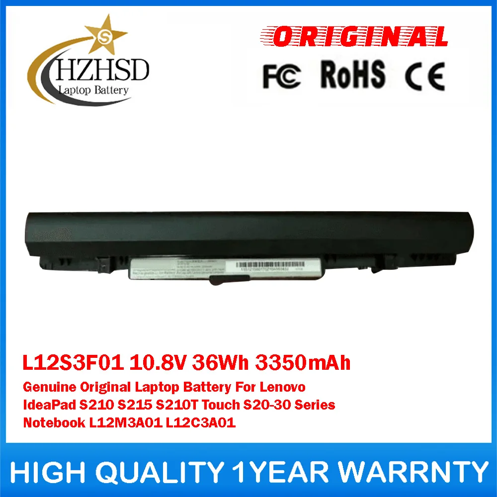 

L12S3F01 10.8V 36Wh 3350mAh Genuine Original Laptop Battery For Lenovo IdeaPad S210 S215 S210T Touch S20-30 L12M3A01 L12C3A01