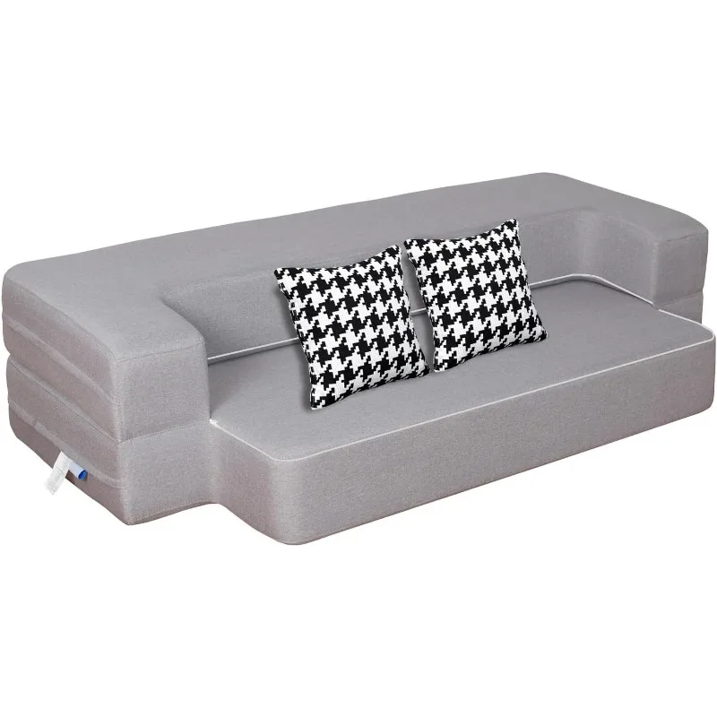 8 Inch Folding Sofa Bed Couch Queen Memory Foam Convertible Futon Sleeper Chair Foam Bed for Bedroom Living Room Guest