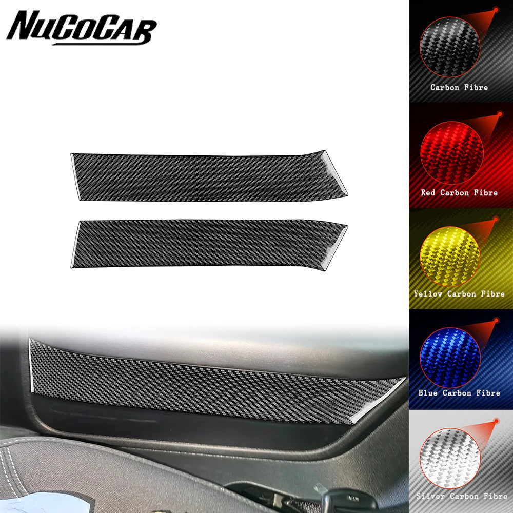 

For Dodge Challenger 2015-2022 Carbon Fiber Rear Armrest Side Panel Trim strip Car Interior Accessories Decorative Stickers