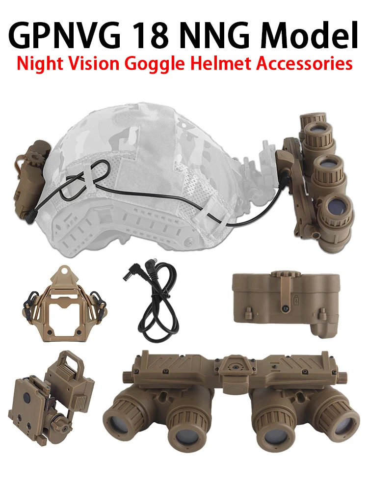 Gafas de Visión Nocturna de Nailon AN-PVS31 GPNVG 18 con Adaptador