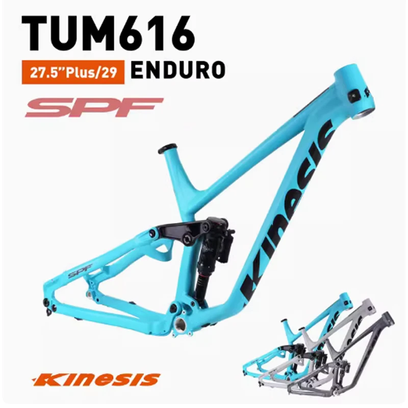 

Kinesis TUM616 Aluminum Shock Trail Frame 27.5+/29 Softtail ENDURO Endurance Mountain Bike