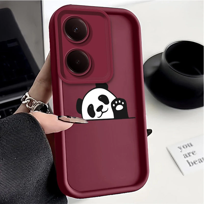 Y100 Cute Panda New Sky Eye Phone Case For Vivo Y100 Y21S Y66 Y77 V21 Y52S Y78 Y36 V25E V27 V23E V29 V21E V25 Y85 Y50 Y30 Cover