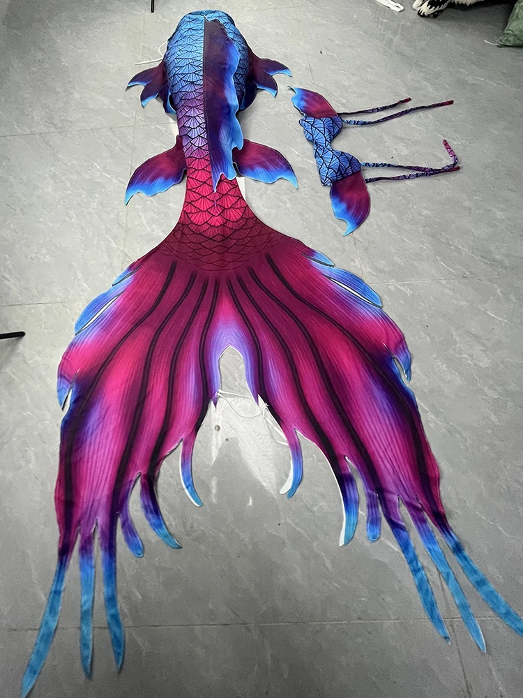 Customized Mermaid Costume, Color Gradient Mermaid Tail Fin Underwater Performance Suit, Aquarium Character Shooting view 2