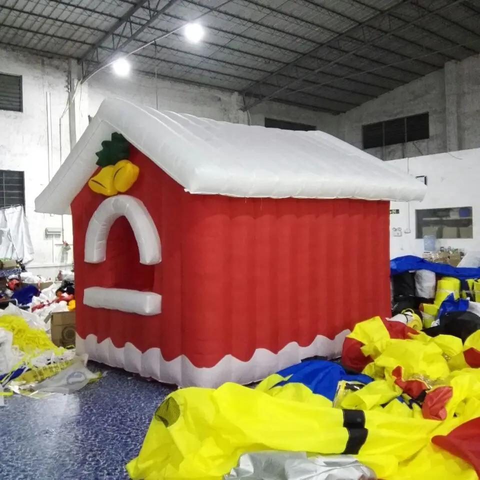 

Custom Inflatable Christmas House Inflatable Santa Grotto Xmas Cabin Cottage Tent For Outdoor Decoration Festival Event Party