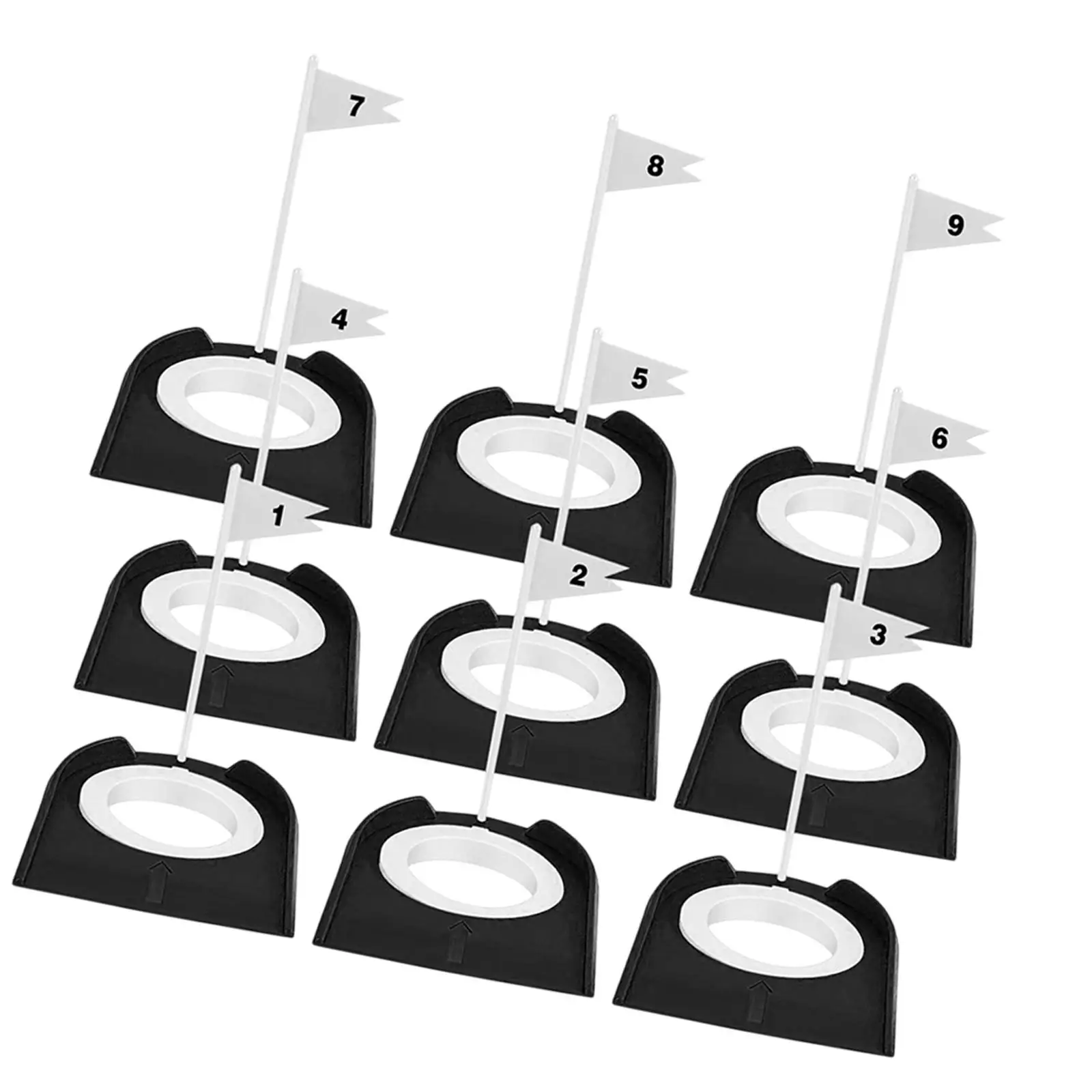 Golf Putting Training Cups Set Practice Hole Cup Golf Aid for Indoor Golf Simulator Office Home