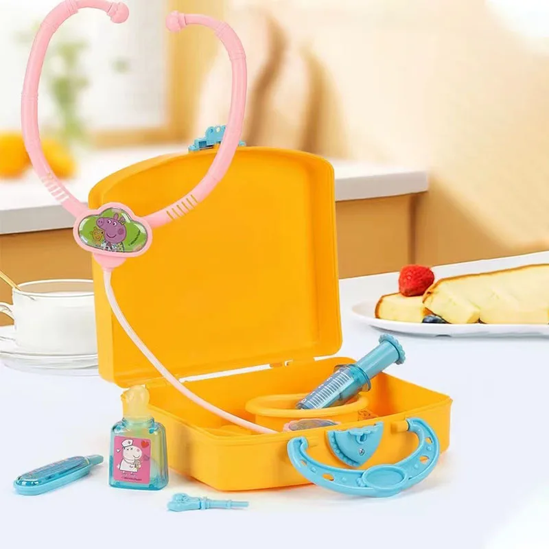 Peppa Pig Peggy Medical Kit Simulation Toy Nurse Doctor Play Set Boys Girls Children Home Stethoscope Play House Gifts