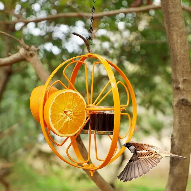 Hummingbird Food Feeder Hummingbird Feeders Oriole Bird Feeder Outdoors Stainless Steel Feeder With Flat Wide-mouth For Deck