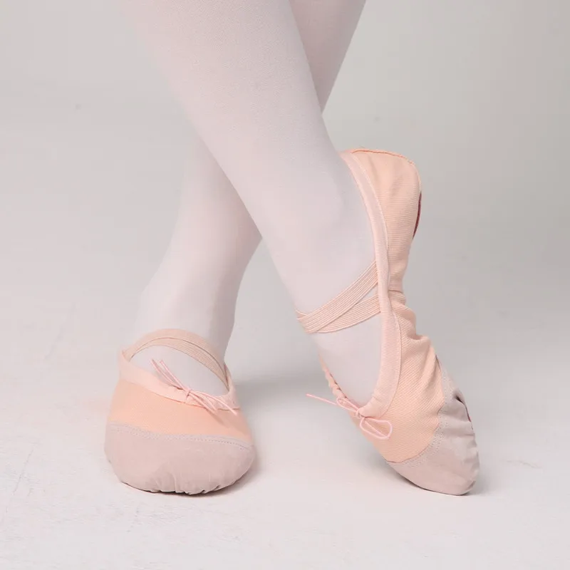 Girls Ballet Shoes Canvas Soft Sole Ballet Dance Slippers Children Practise Ballerina Shoes Woman Dance Shoes