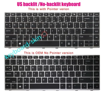 ใหม่เรา backlit/NO-แป้นพิมพ์เรืองแสงสำหรับ eliteBook HP 745 G5,G6,840 G5,840G6,846 G5 G6, ZBOOK 14U G5 G6แล็ปท็อป