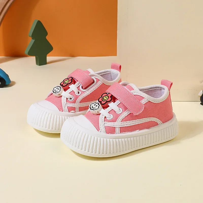 Primavera e outono bebê lona sapatos sola macia para meninos e meninas 1-3-7 anos de idade sapatos infantis de lona