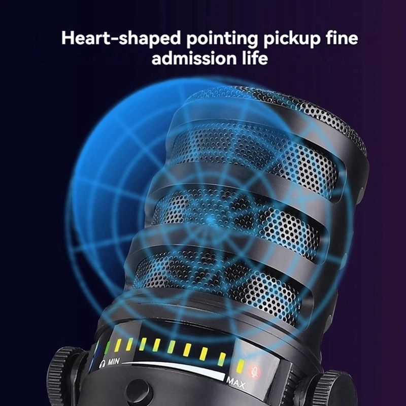 ميكروفون سلكي ديناميكي USB/XLR معدني ميكروفون MV7 لتسجيل البث المباشر للألعاب