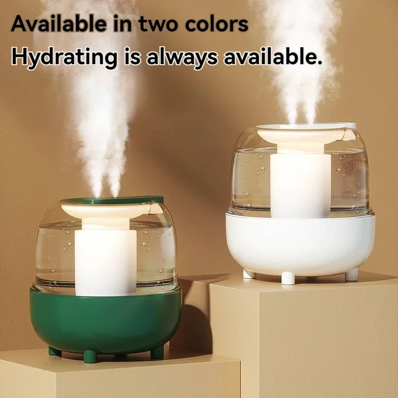 New 5L large capacity humidifier usb double fog spray low noise home bedroom office night light essential oil diffuser