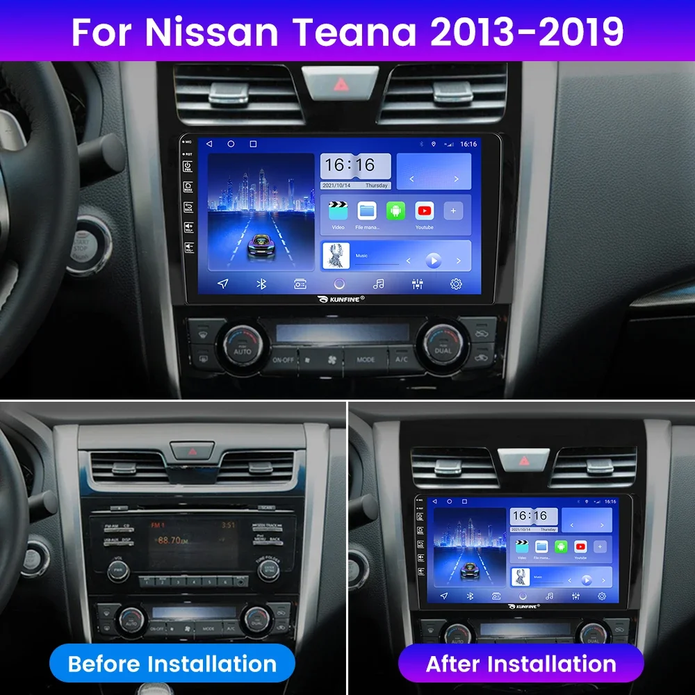 Android Car Radio For Nissan Teana 2013-2019 Car Stereo 2Din Octa Core GPS Navigation Player IPS Screen Carplay Android Auto