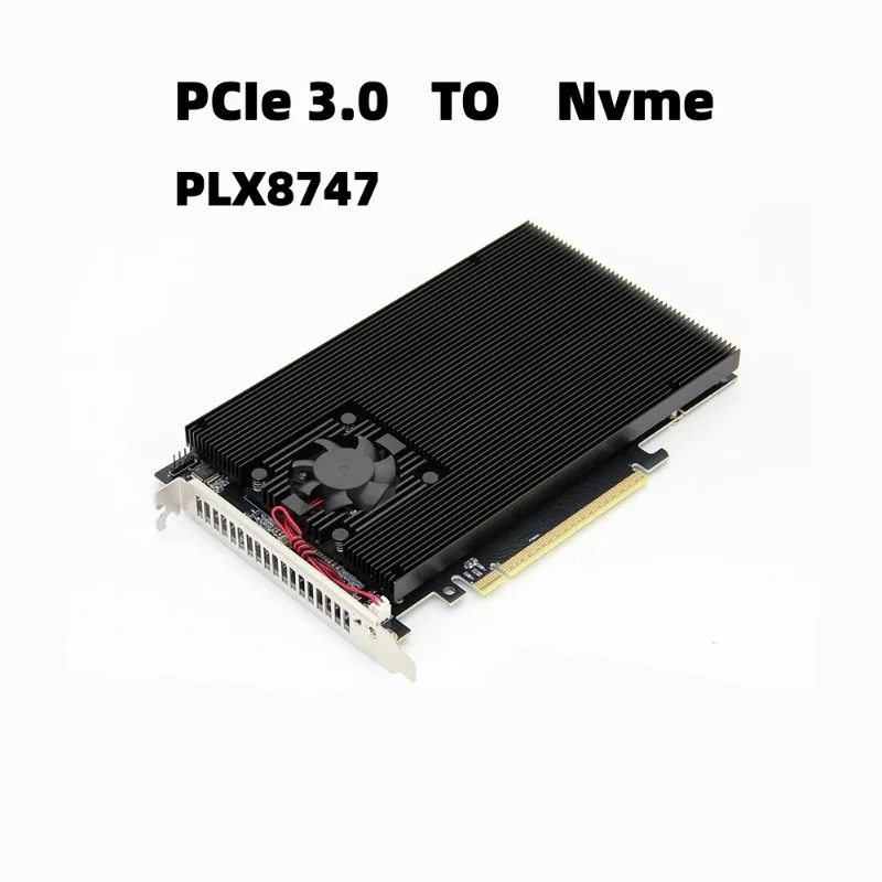 Split-free plx8747,For Flying Bull, four-disc M.2 plx8747 silent, full-height/half-height pcie expansion card