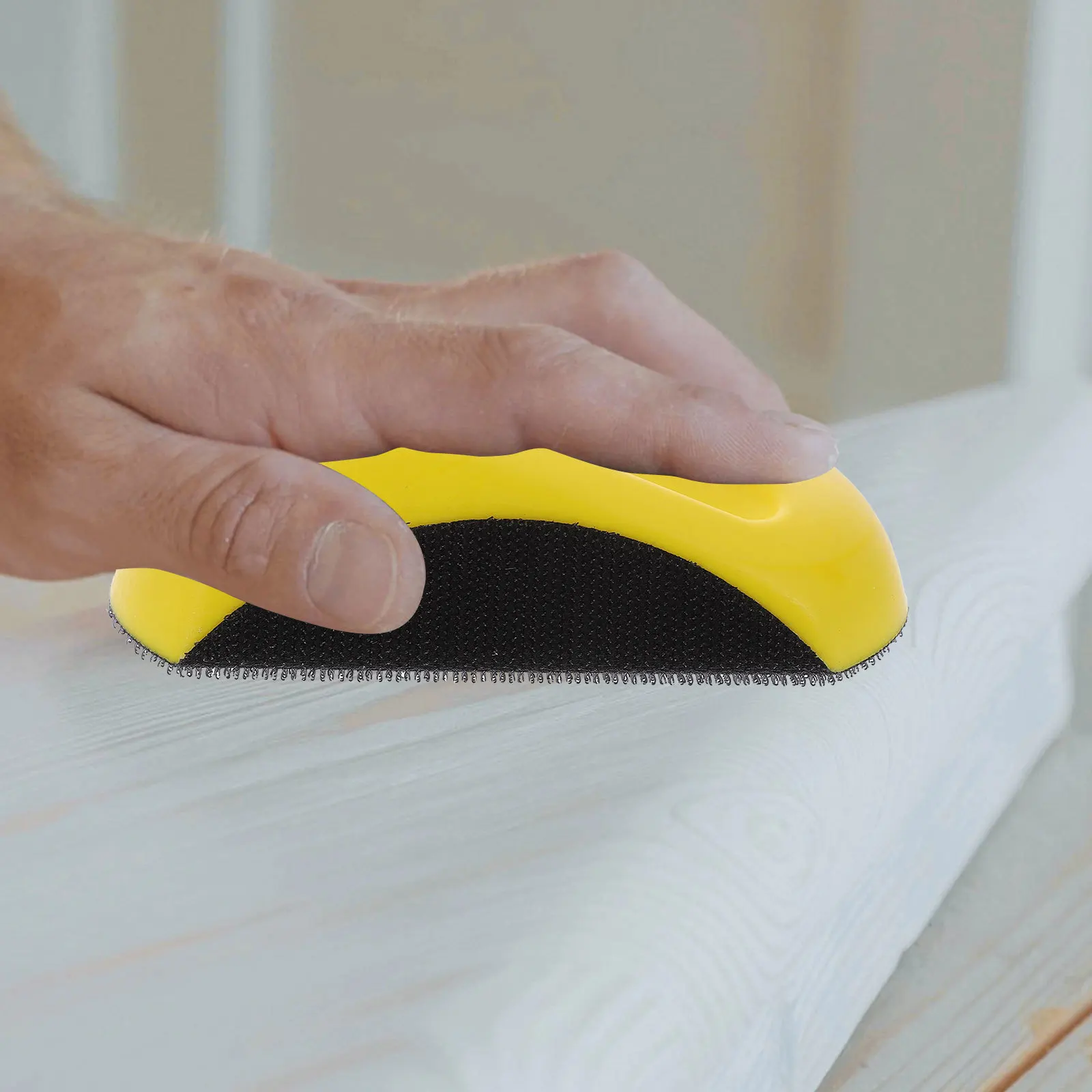 ABS Mouse Shape Hand Sanding Block Polishing Pad Durable Safe Long Time Use Easy Grip Flat Bottom Wet Dry Sanding Discs