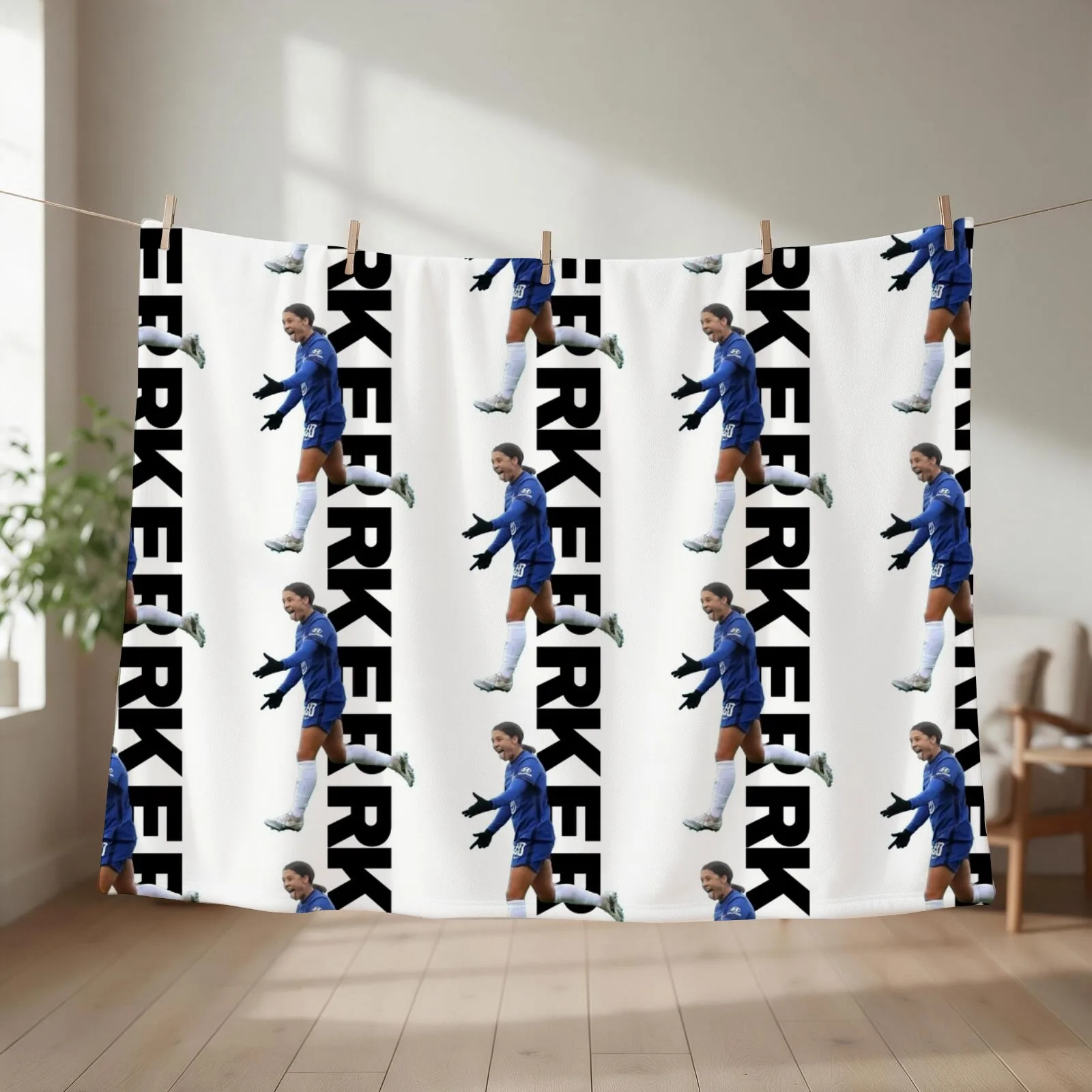 Blue Kerr Graphic design Throw Blanket Shaggy Fashion Sofas Hairys Plaid Blankets