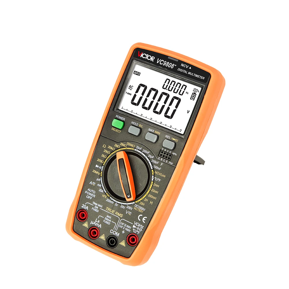 Victor 9808+ High-Precision Digital Multimeter 1999 True RMS