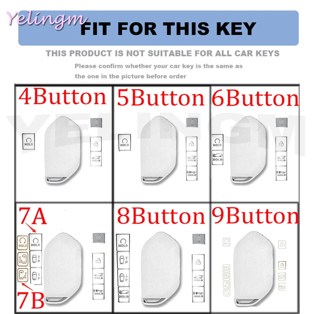 4 5 6 7 8 9 Bottons New Tpu Car Key Case Cover for 2024 Kia EV9 Picanto Carnival Seltos K5 KA4 Sorento Morning Remote
